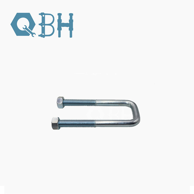 galvanized square card right Angle U-bolt lengthened U-screw riding clamp fixed pipe buckle M6-M10