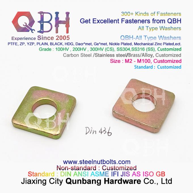 QBH DIN125 DIN127 F436 F436M F959 F959M DIN434 DIN436 NFE25-511 Wszystkie rodzaje płaskiej sprężyny stożkowej zębatej okrągłej podkładki kwadratowej 6
