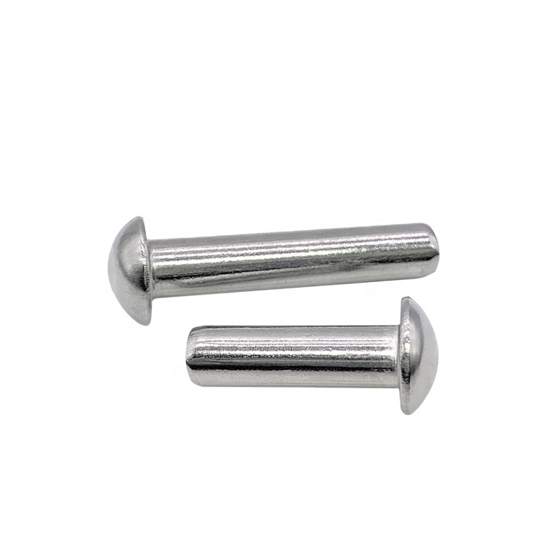10/50PCS M0.8 M1 M1.2 M1.4 M1.6 M2 M2.5 M3 M4 M5 M6 A2-70 304 Stainless Steel Button Round Head Solid Rivet Self Plugging GB867