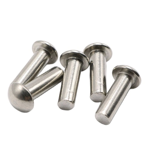 10/50PCS M0.8 M1 M1.2 M1.4 M1.6 M2 M2.5 M3 M4 M5 M6 A2-70 304 Stainless Steel Button Round Head Solid Rivet Self Plugging GB867