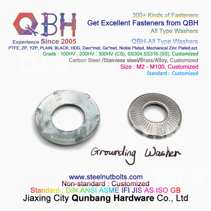 QBH DIN125 DIN127 F436 F436M F959 F959M DIN434 DIN436 NFE25-511 Wszystkie rodzaje płaskiej sprężyny stożkowej zębatej okrągłej podkładki kwadratowej 8