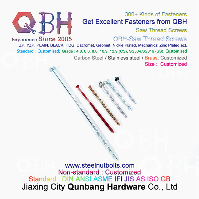 QBH Kolor Ocynkowany rowek z gniazdem sześciokątnym Duża śruba samowiercąca z łbem płaskim 4